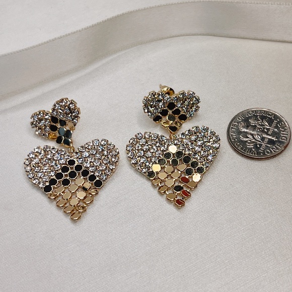 Heart Drop Earrings - Picture 5 of 5